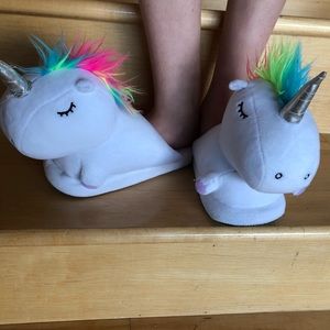 Unicorn Slippers Approx Age 7-9